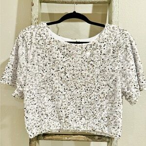 Cropped Lined Sequin Top from Blue Buttercup